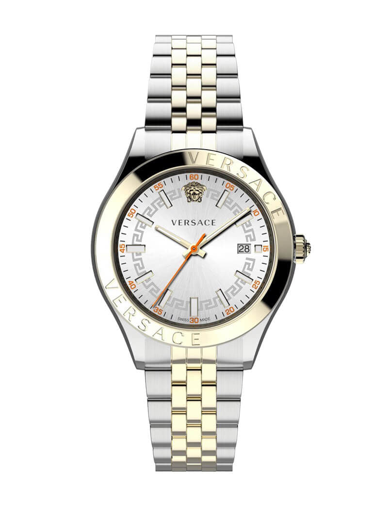 Versace Hellenyium Two-Tone Silver Men's Watch VEVK01121 - Dawson Watches