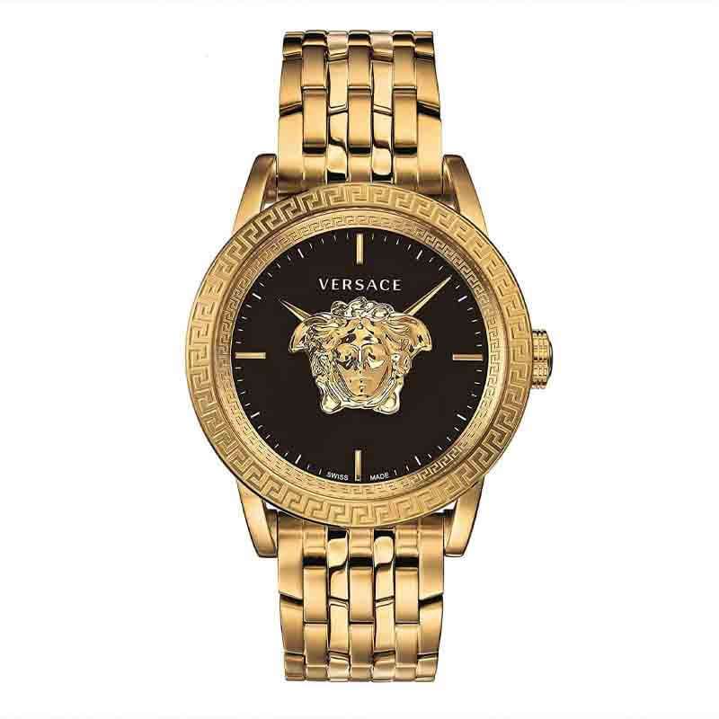 Versace Gold Stainless Steel Black Dial Men's Watch VERD00818 - Kiwi Watches