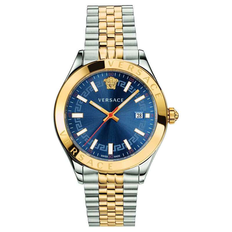 Versace Hellenyium Two-Tone Blue Dial Men's Watch VEVK00520 - Kiwi Watches