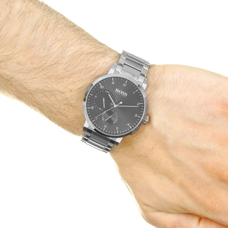 Hugo Boss Oxygen Grey Dial Stainless Steel Men's Watch 1513596 Water resistance: 30 meters Movement: Quartz