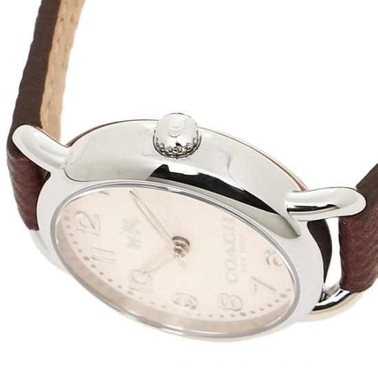 Coach Delancey White Dial Purple Leather Strap Ladies Watch 14502252