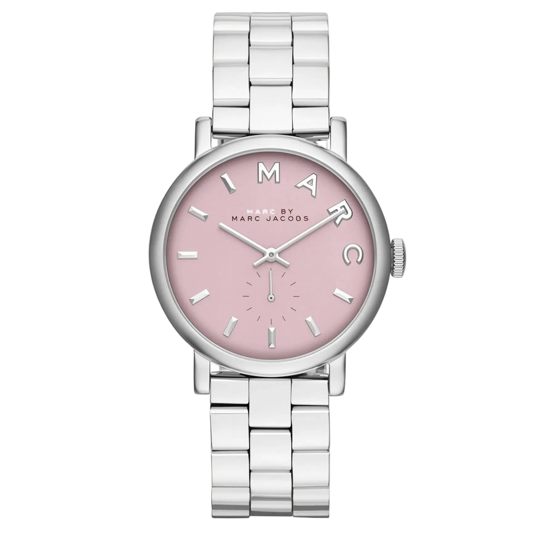 Marc By Marc Jacobs Baker Pink Dial Silver Watch MBM3280