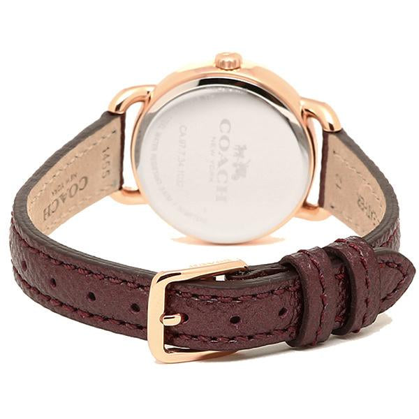 Coach Delancey White Dial Purple Leather Strap Ladies Watch 14502251
