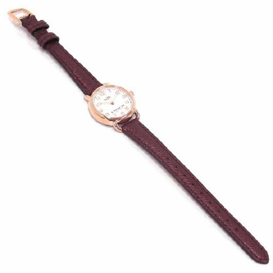 Coach Delancey White Dial Purple Leather Strap Ladies Watch 14502251