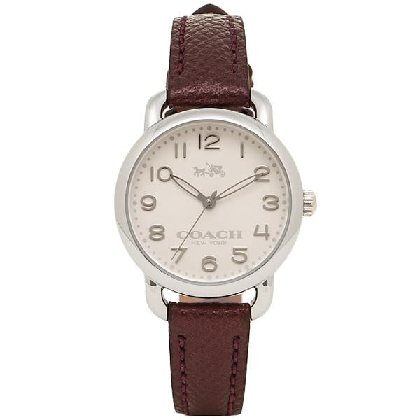 Coach Delancey White Dial Purple Leather Strap Ladies Watch 14502252