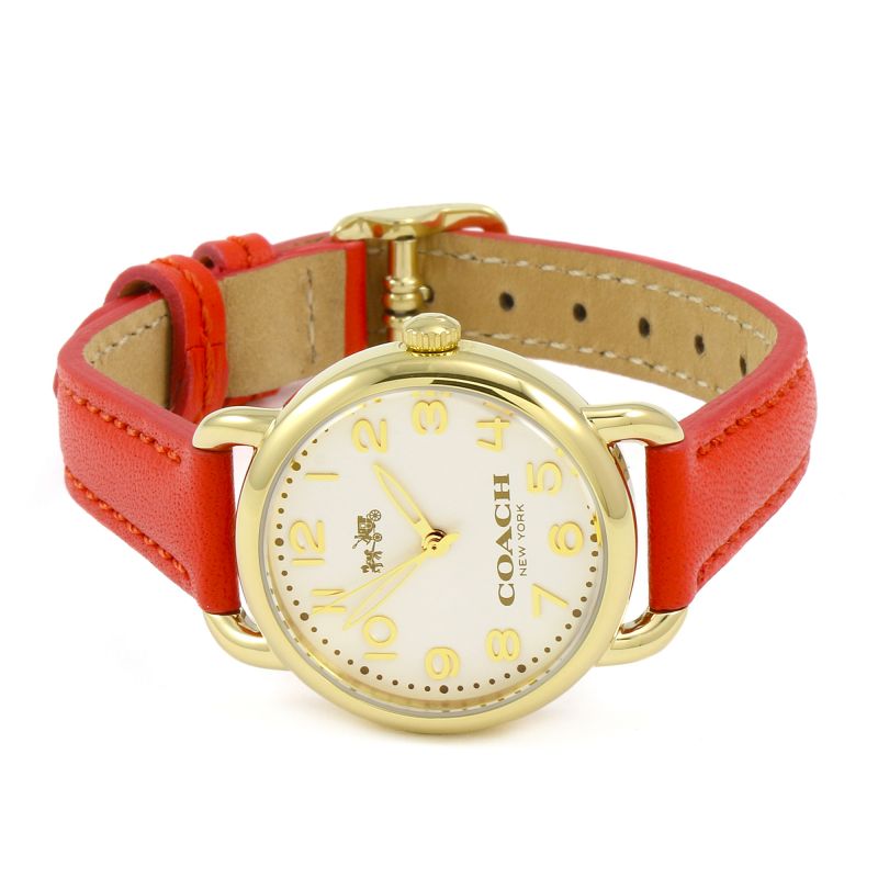 Coach Delancey Silver Dial Red Leather Strap Ladies Watch 14502253