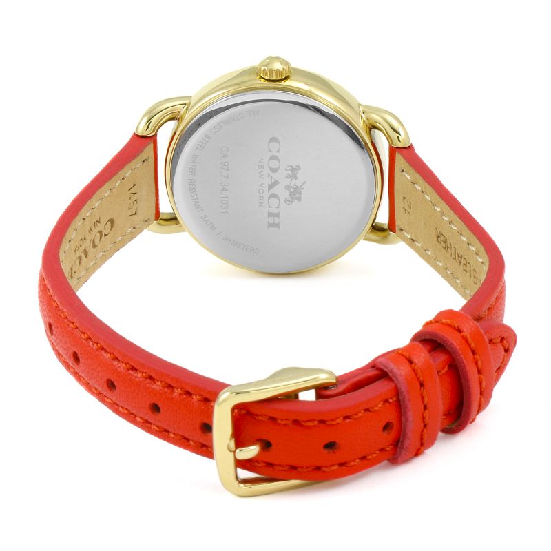 Coach Delancey Silver Dial Red Leather Strap Ladies Watch 14502253