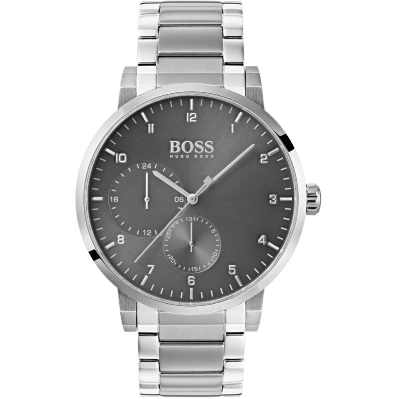 Hugo Boss Oxygen Grey Dial Stainless Steel Men's Watch 1513596 Water resistance: 30 meters Movement: Quartz