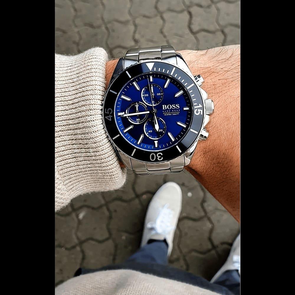 Hugo Boss Mens Chronograph Quartz Watch with Stainless Steel Strap 1513704