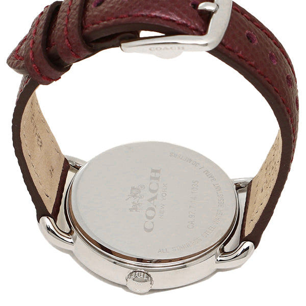 Coach Delancey White Dial Purple Leather Strap Ladies Watch 14502269