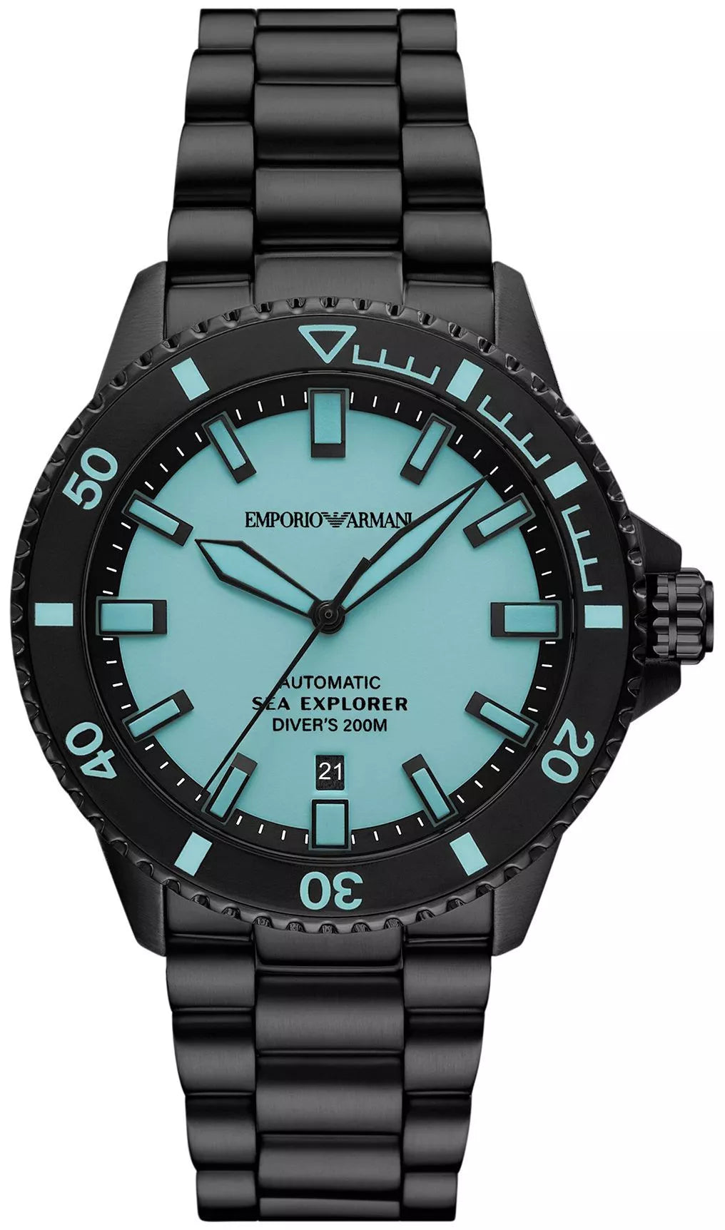 Emporio Armani Sea Explorer Automatic Black Stainless Steel Watch ar60084 ar60084 - Image 1