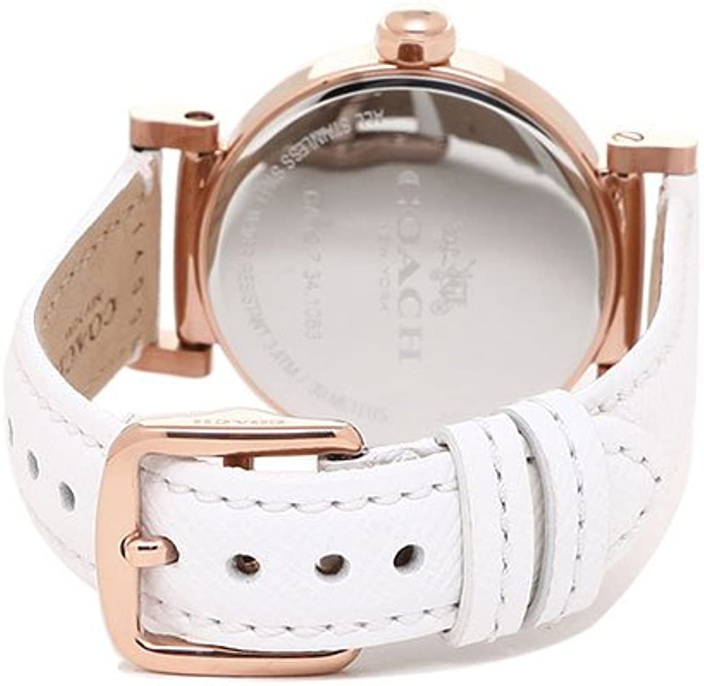 Coach Madison White Leather Strap Women's Watch 14502408 - Dawson Watches #3