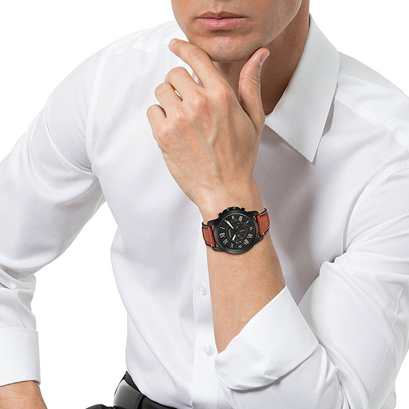 Fossil Grant Chronograph Black Dial Men's Watch FS5241