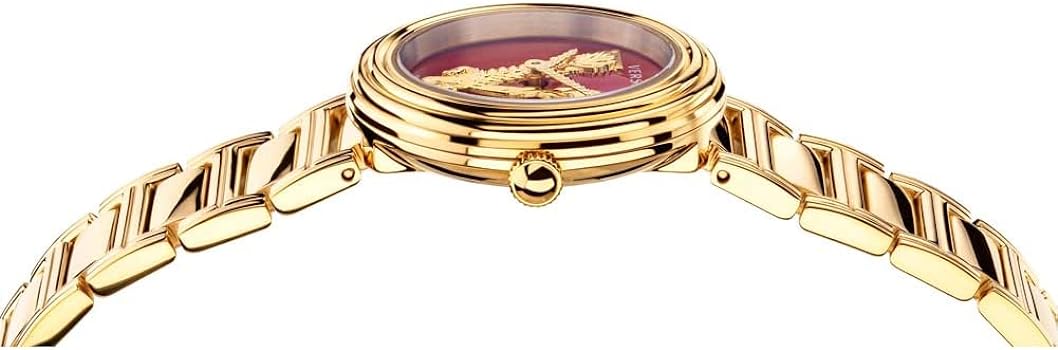 Versace Virtus Gold Mini Red Dial Women's Watch VET300321 - Dawson Watches #2