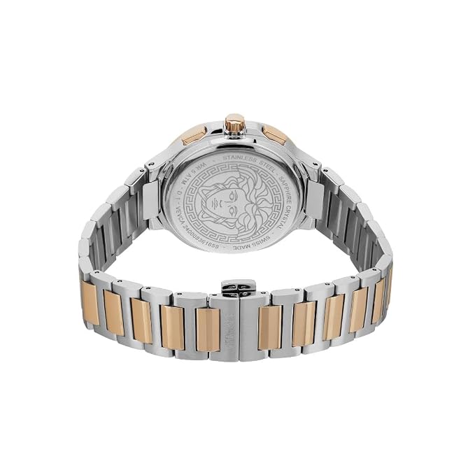 Versace Greca Logo Chronograph Quartz Silver Dial Watch - VEZ900321