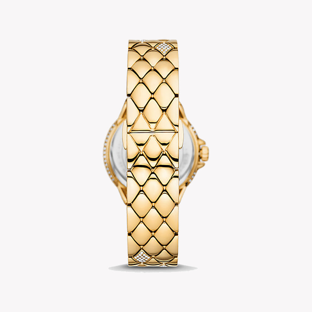 Michael Kors Mini Camille Pavé White Dial Gold Women's Watch - MK4801