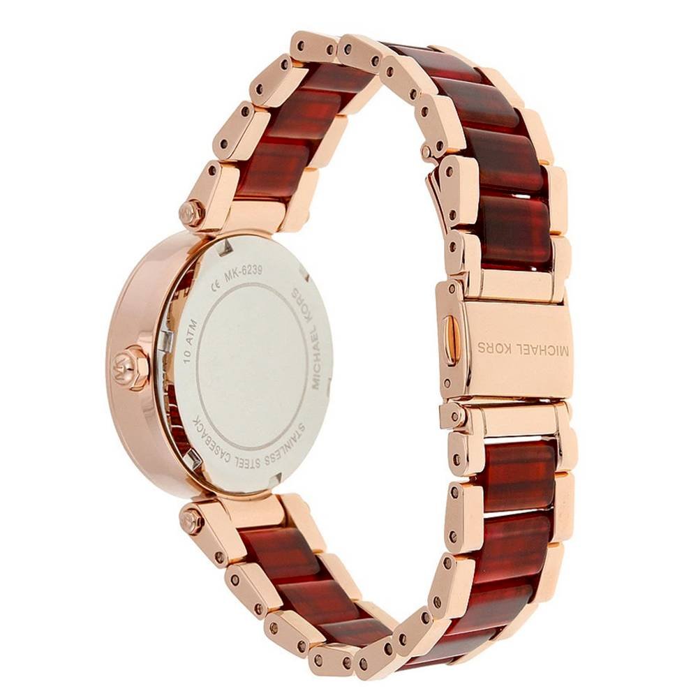 Michael Kors Mini Parker Multi-Function Rose Dial Ladies Watch MK6239
