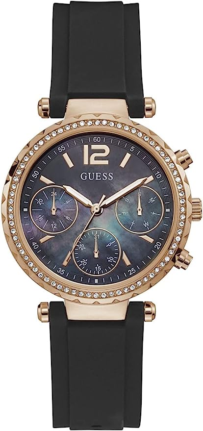 Guess Women's Stainless Steel Quartz Watch with Silicone Strap Women's Watch GW0113L2 - Dawson Watches