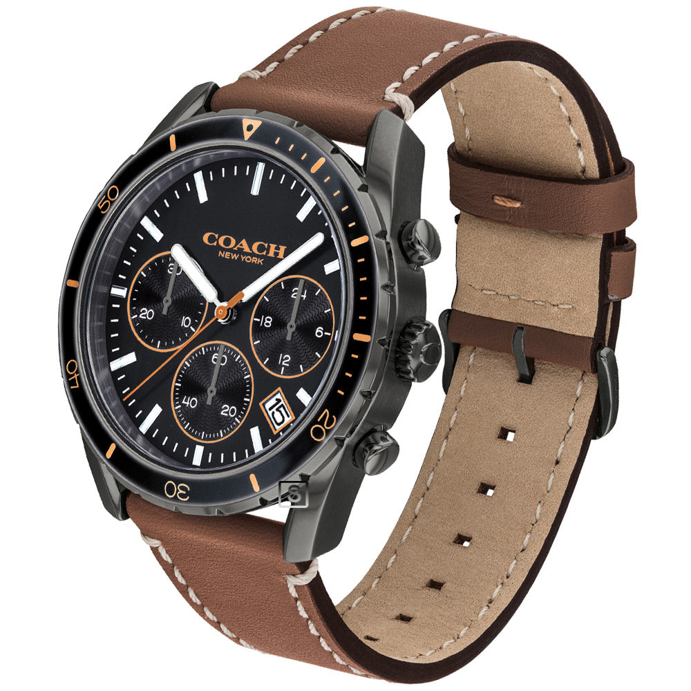 Coach Thompson Brown Leather Strap Men's Watch 14602410 - Dawson Watches #2