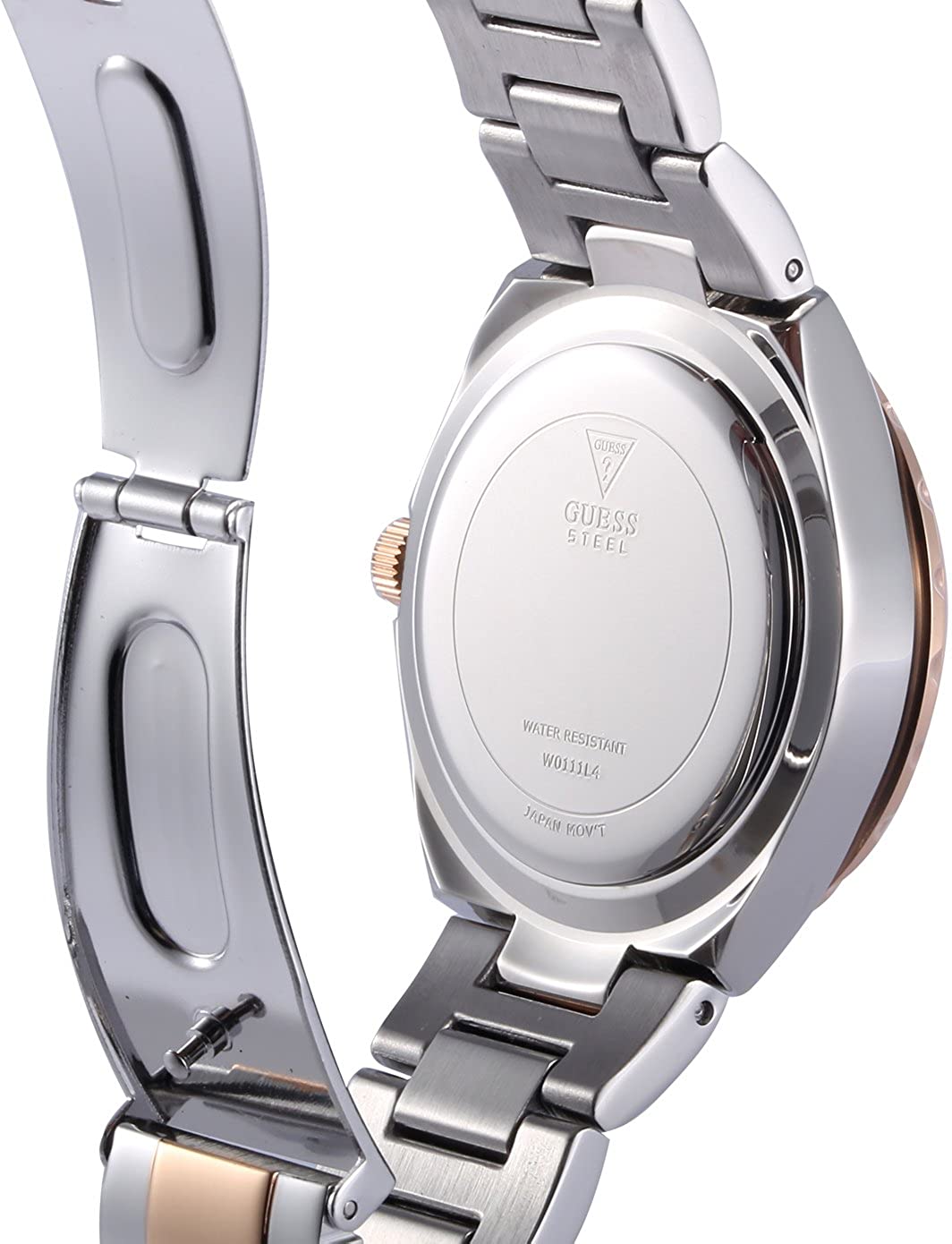 GUESS Women's Sparkling Hi-Energy Silver- And Rose Gold-Tone Watch W0111l4 - Dawson Watches #5