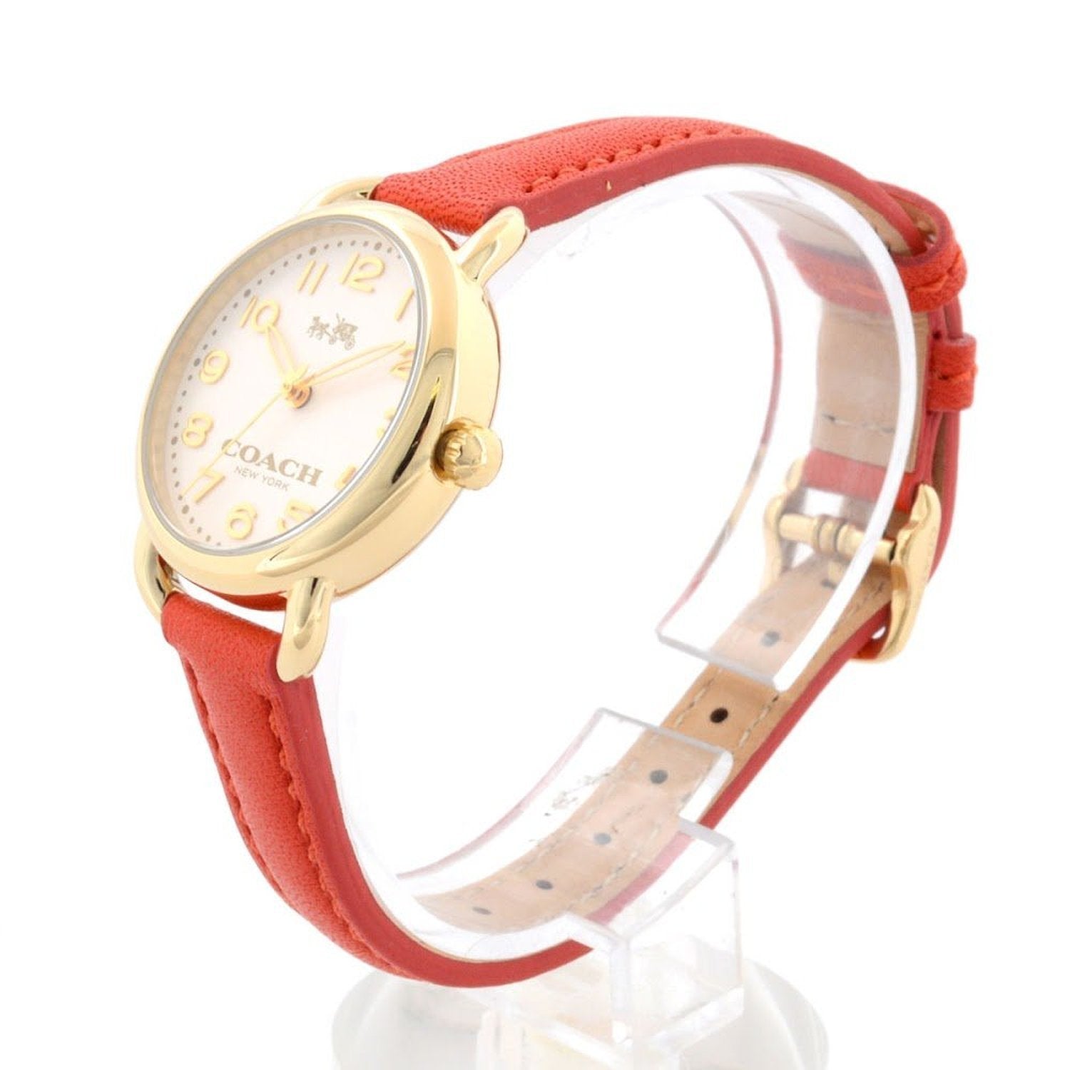 Coach Delancey Silver Dial Red Leather Strap Ladies Watch 14502253