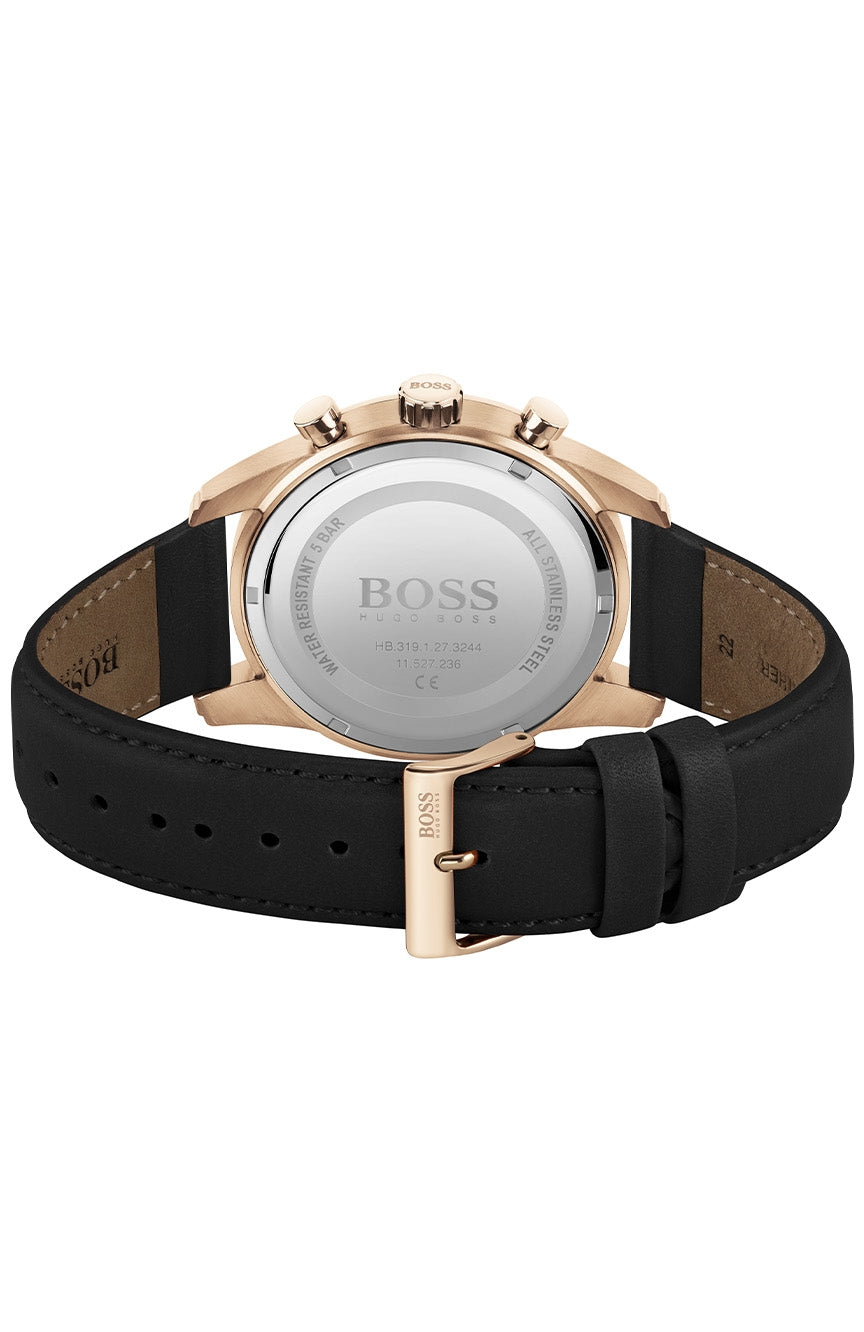 Hugo Boss Skymaster Blue Dial Leather Strap Men's Watch 1513783