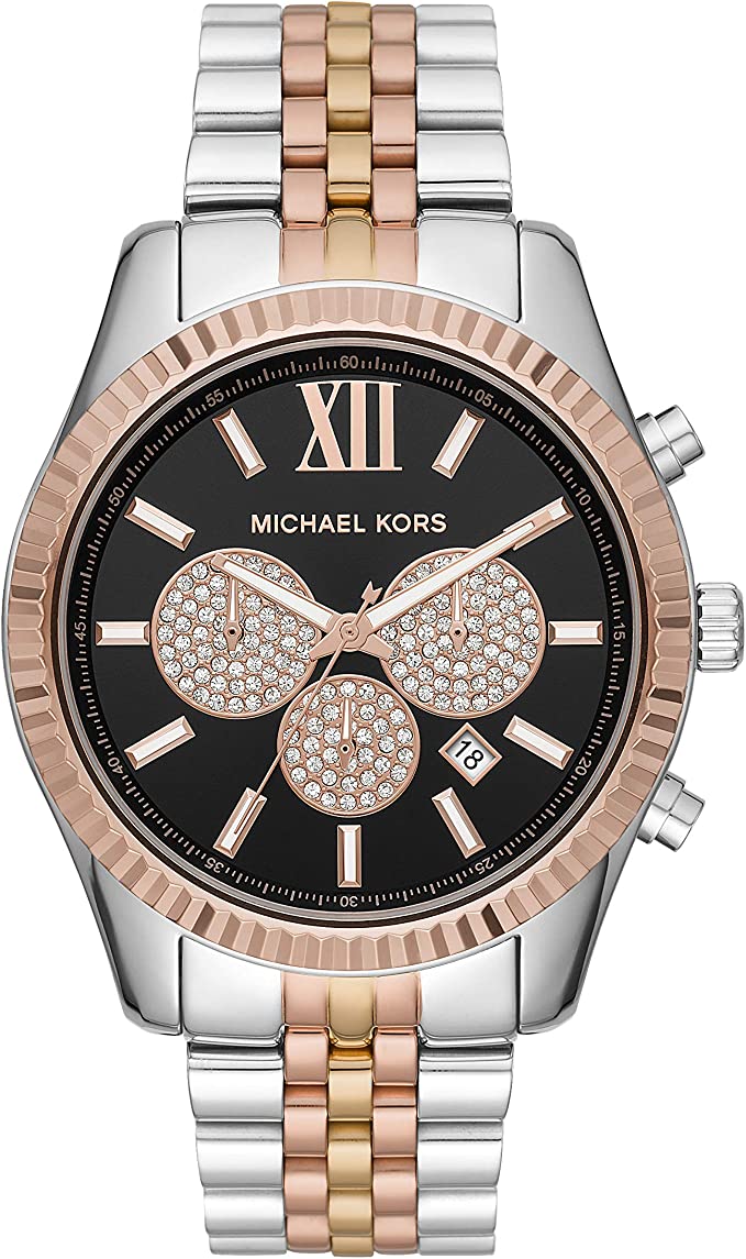 Michael Kors Lexington Tri Tone Men's Watch  MK8714 - Kiwi Watches
