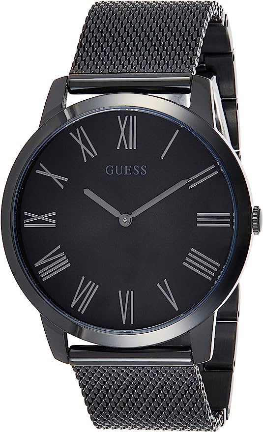 Guess Men's Richmond Black Steel Mesh Strap Black Dial Men's Watch W1263G3 - Dawson Watches