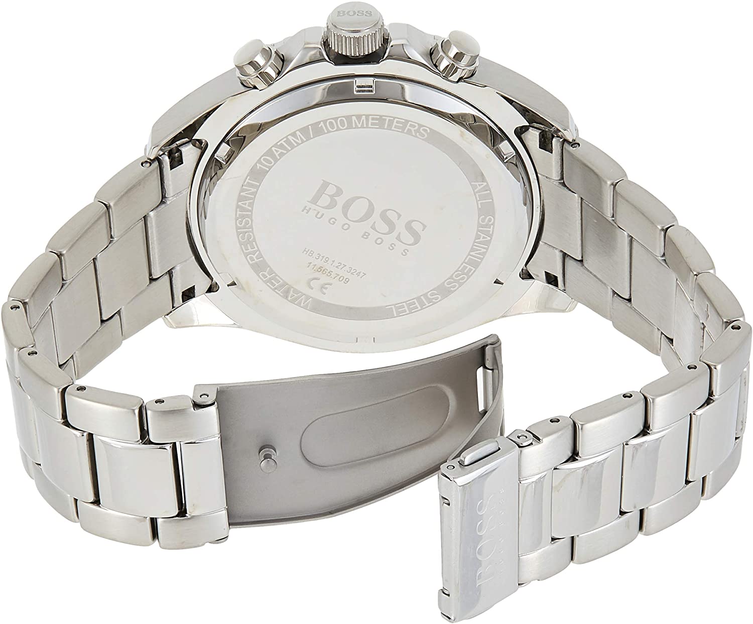 Hugo Boss Mens Chronograph Quartz Watch with Stainless Steel Strap HB1513704 - Dawson Watches #2
