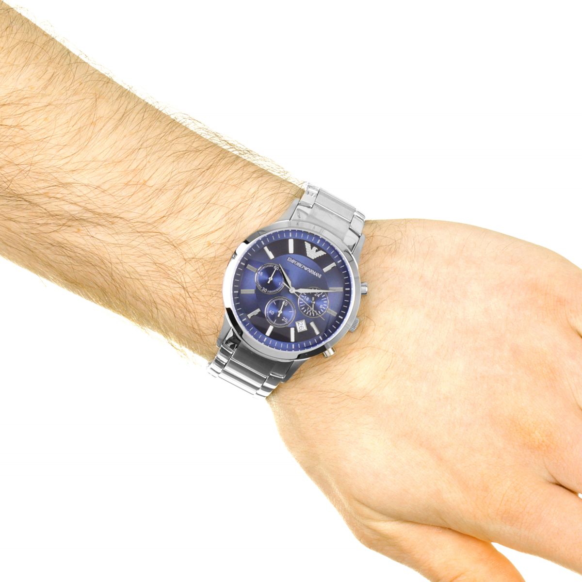 Emporio Armani Chronograph Navy Blue Dial Men's Watch AR2448 Water resistance: 50 meters / 165 feet Movement: Quartz