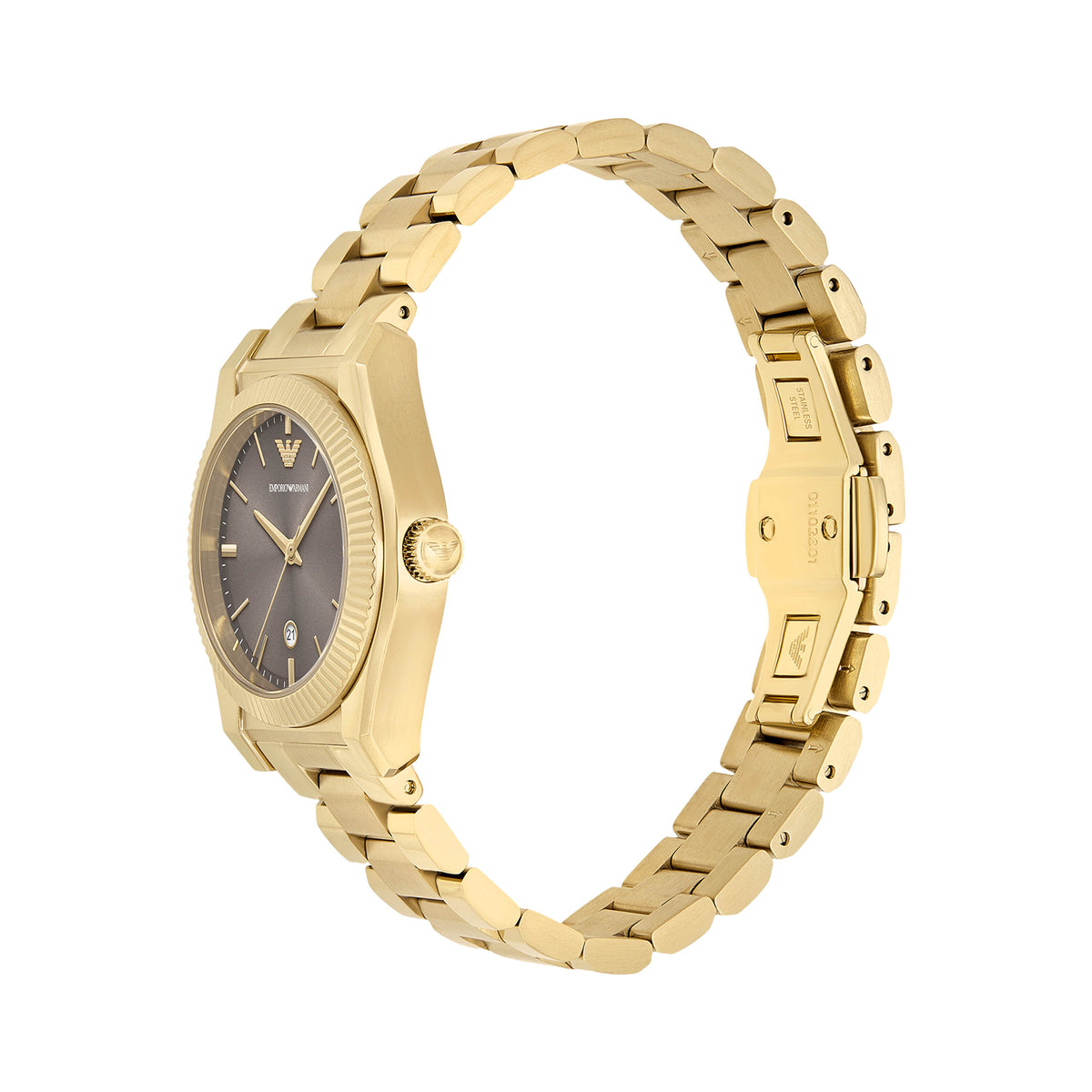 Emporio Armani Three-Hand Gold-Tone Brown Dial Stainless Steel Watch AR11700 AR11700 - Image 5