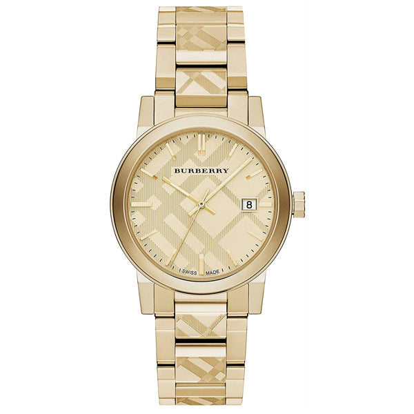 Burberry Men’s Swiss Made Stainless Steel Gold Dial Men's Watch BU9038 - Dawson Watches