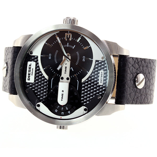 Diesel Mr Daddy Black Dial Black Leather Men's 54mm Watch DZ7307