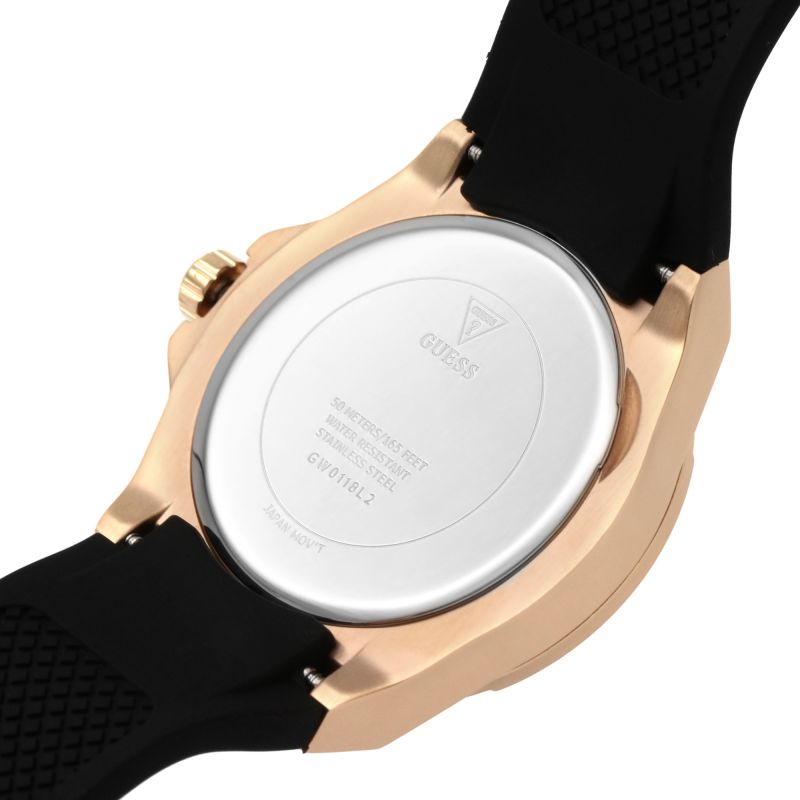 Guess Venus Black Silicone Crystal Women's Watch GW0118L2 - Dawson Watches #3