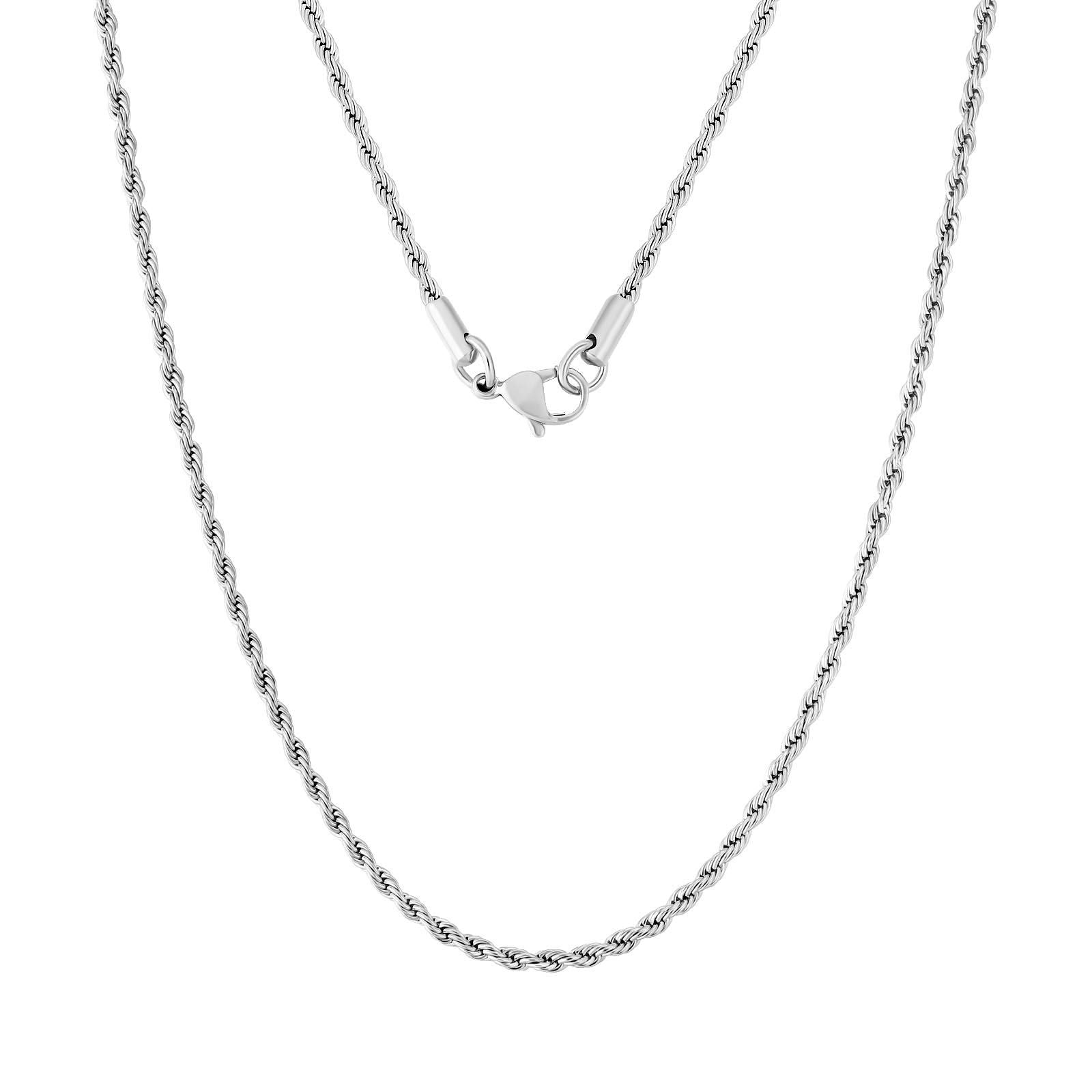 Big Daddy 2.5mm Stainless Steel Silver Rope Chain