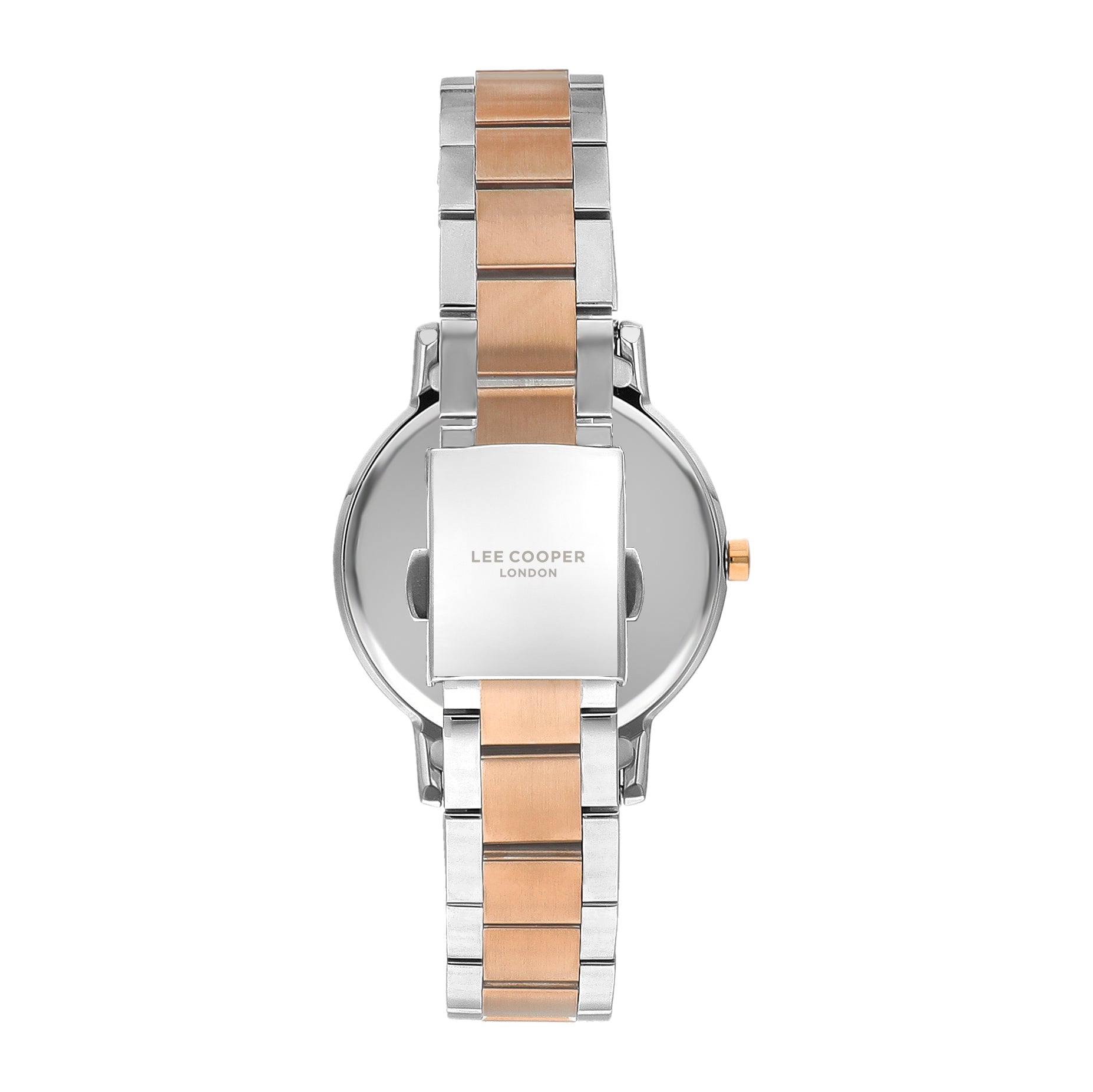 Lee Cooper Women's Blue Dial Two Toned Metal Strap Watch – LC07447.590