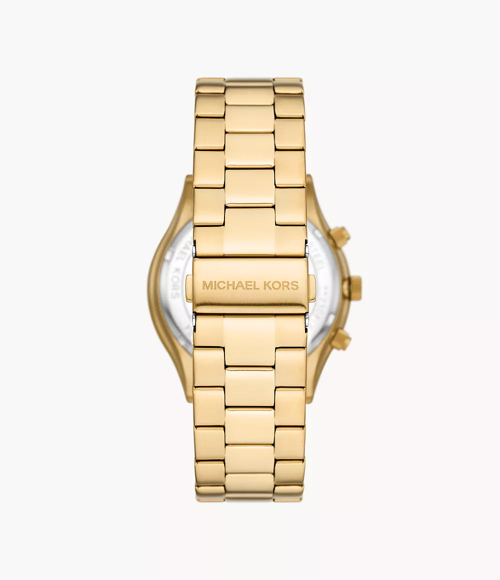Michael Kors Slim Runway Chronograph Gold-Tone Stainless Steel Watch - MK1068 mk1076 - Image 3