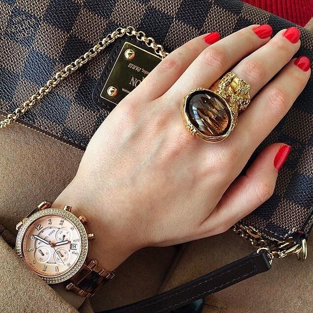 Michael Kors Parker Chronograph Rose Dial Ladies Watch MK5538