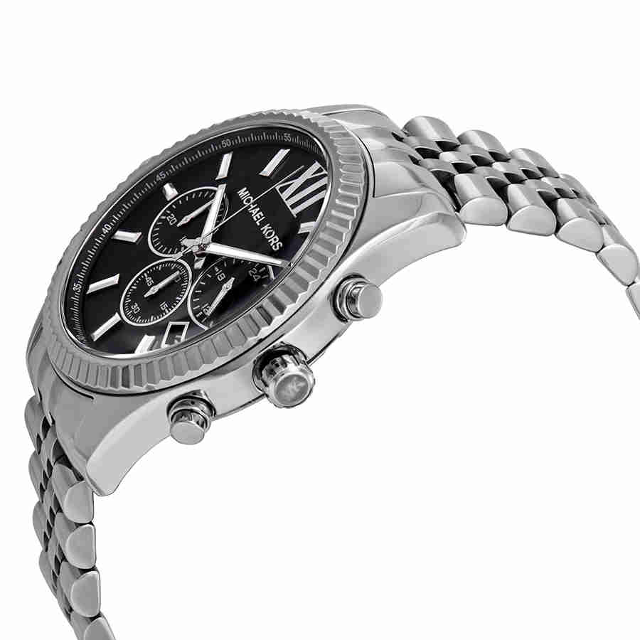 Michael Kors Chronograph Black Dial Silver Watch MK5708