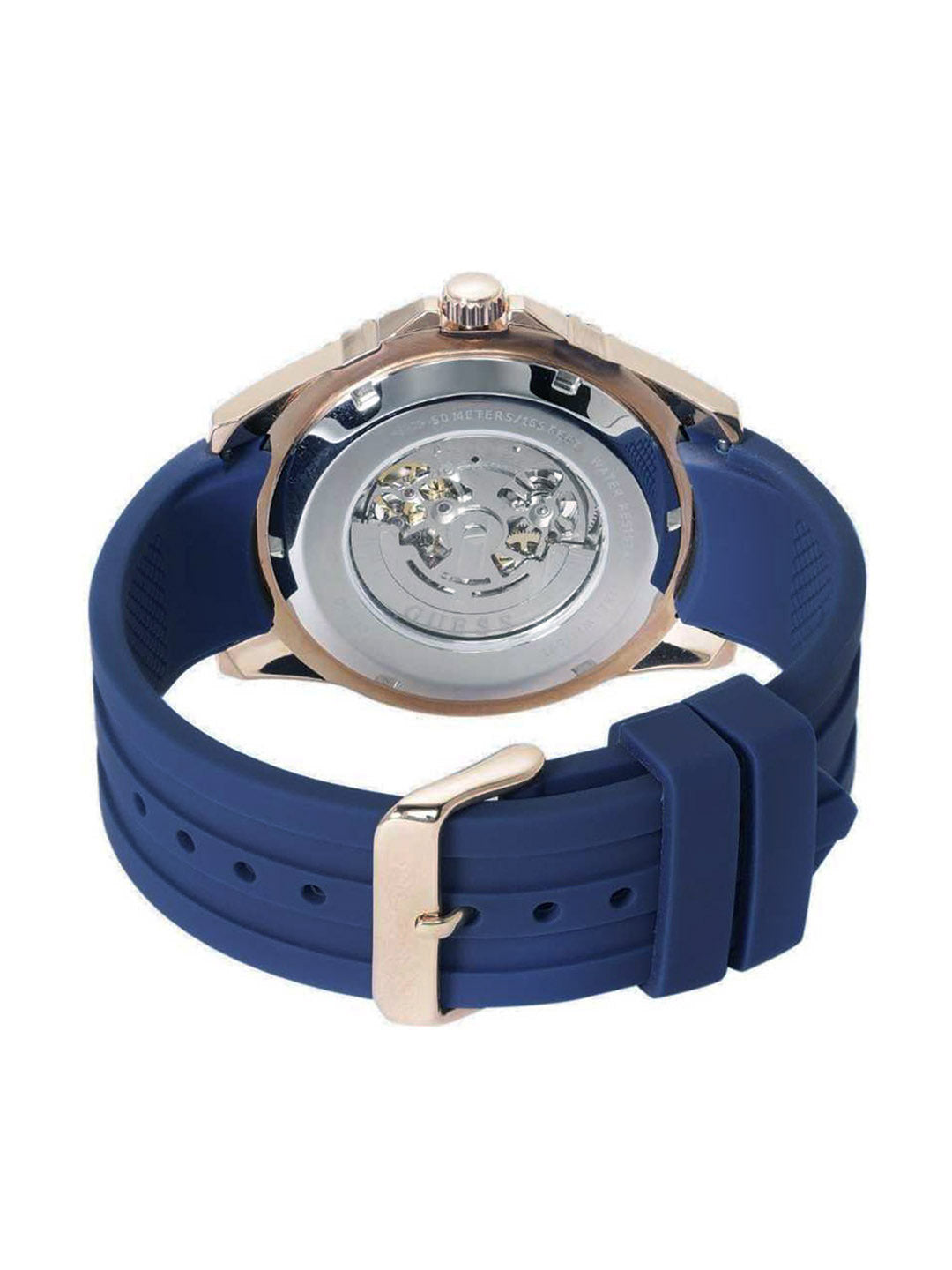 Guess Men’s Skeleton Automatic Silicone Strap Men's Watch W1178G3 - Dawson Watches #3