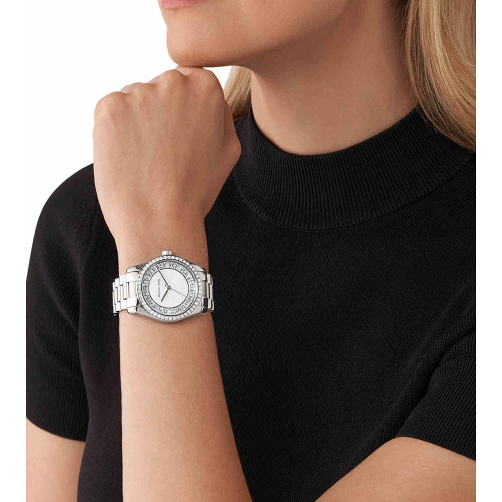 Michael Kors Lexington Pavé Silver-Tone Women's Watch - MK7445