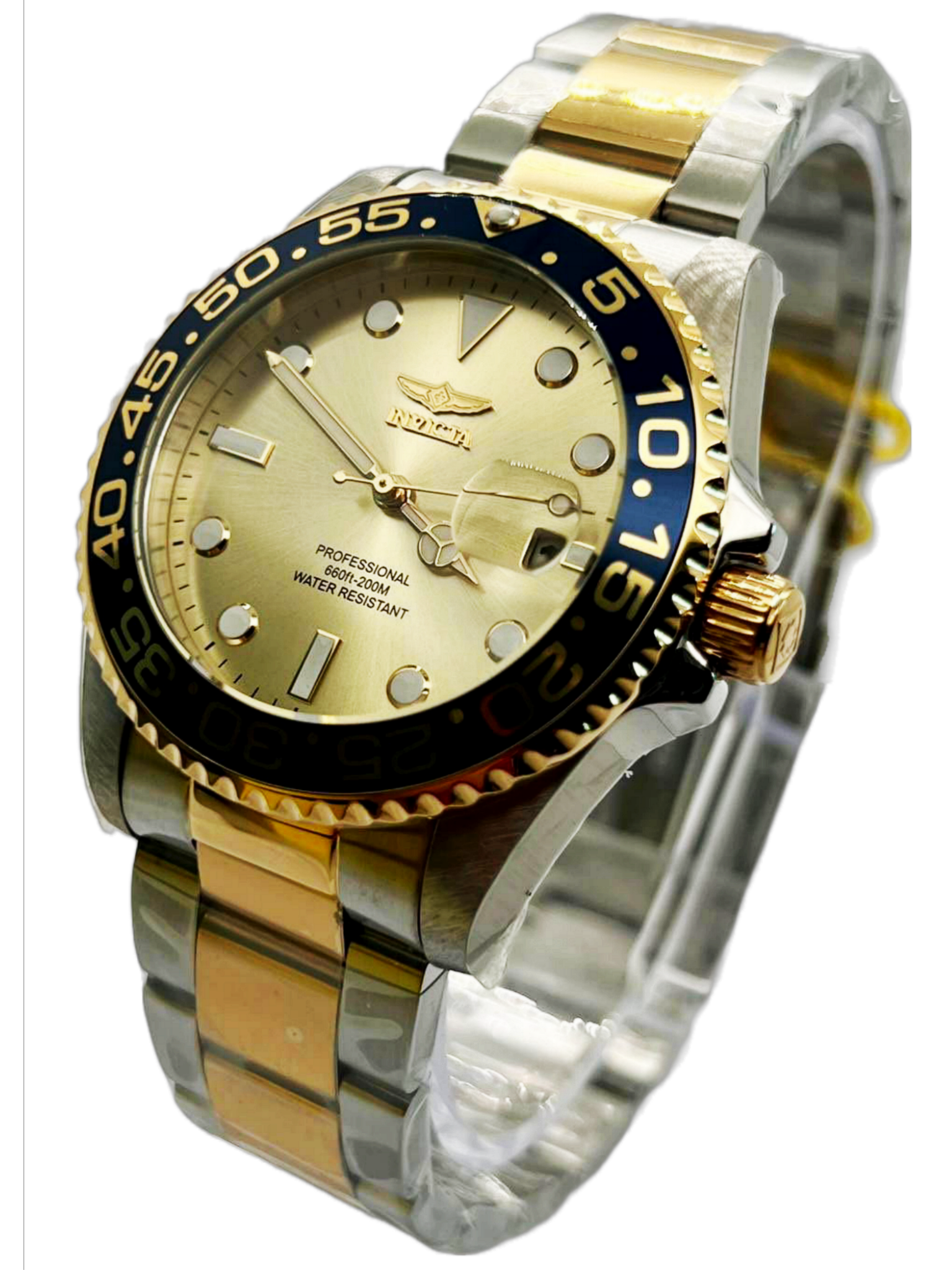 Invicta Pro Diver Quartz Gold Dial Watch 36537