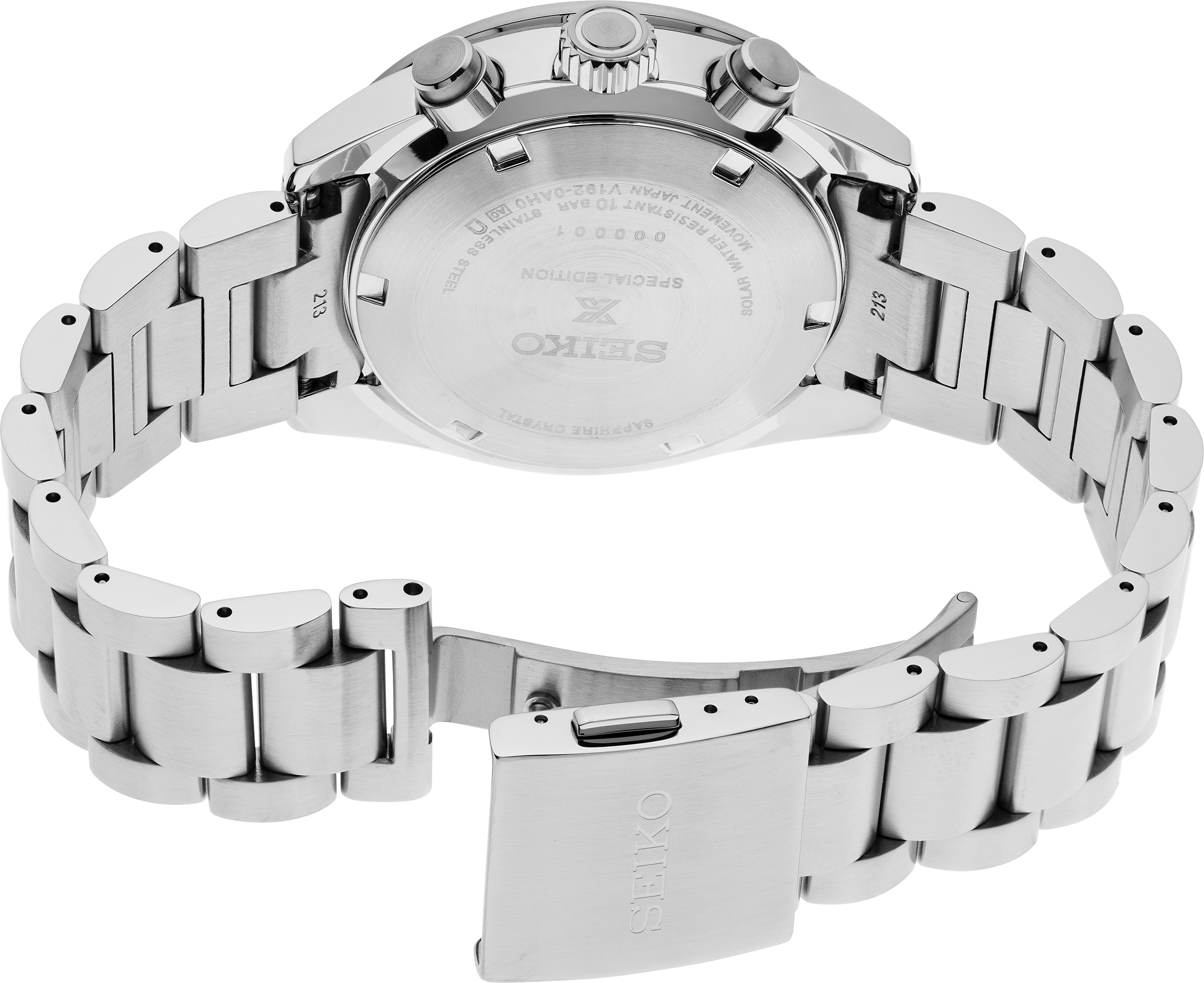 Seiko Prospex Speedtimer Solar Chronograph Silver Men's Watch SSC931