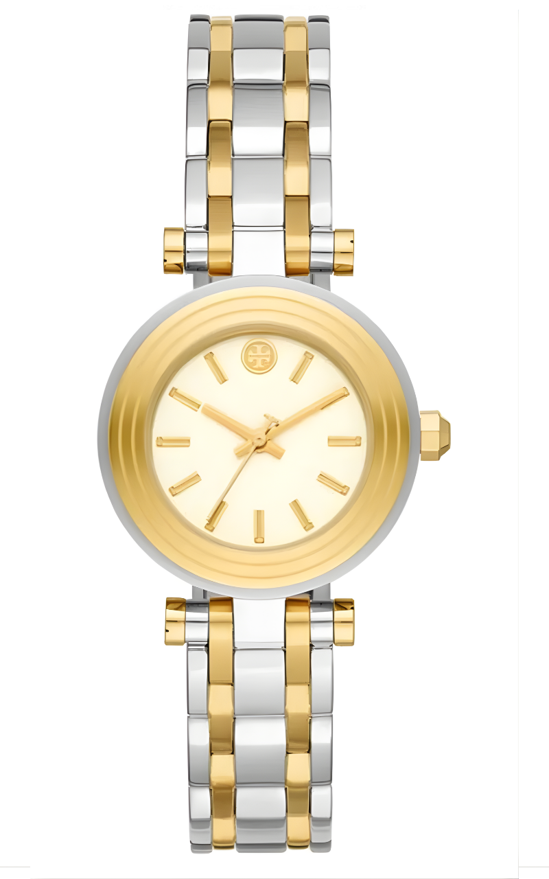 Tory Burch Gold Tone St Steel Ivory Dial Women's Watch TBW9013