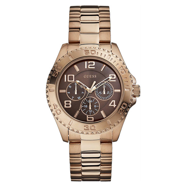 Guess Brown/Rose Gold Colored Steel Men's Watch W0231L8 - Dawson Watches