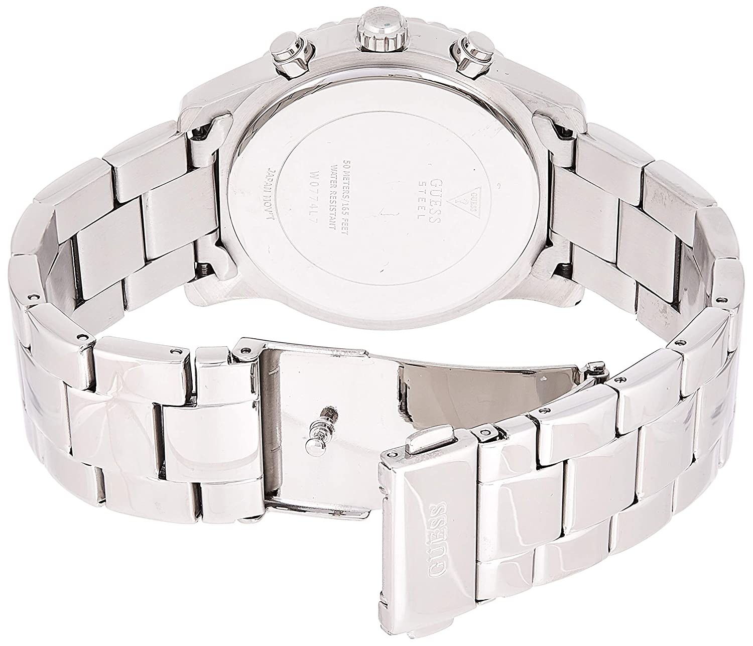 Guess Confetti Red Dial Stainless Steel Ladies Watch W0774L7