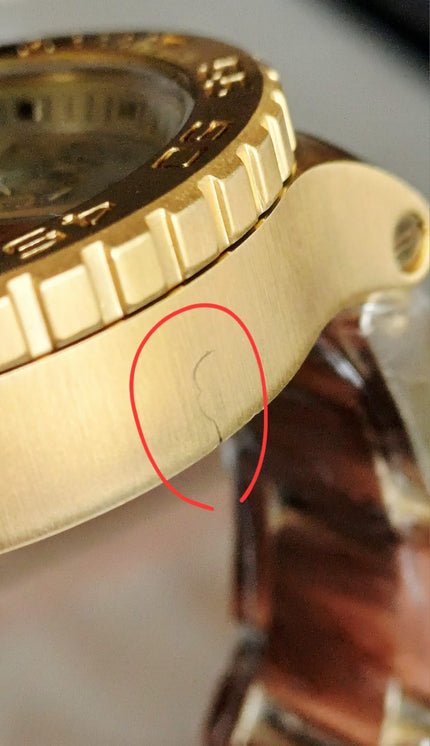 Nixon 42-20 Chrono Champagne Dial Gold Tone Men's Watch A037-502 (Defect)