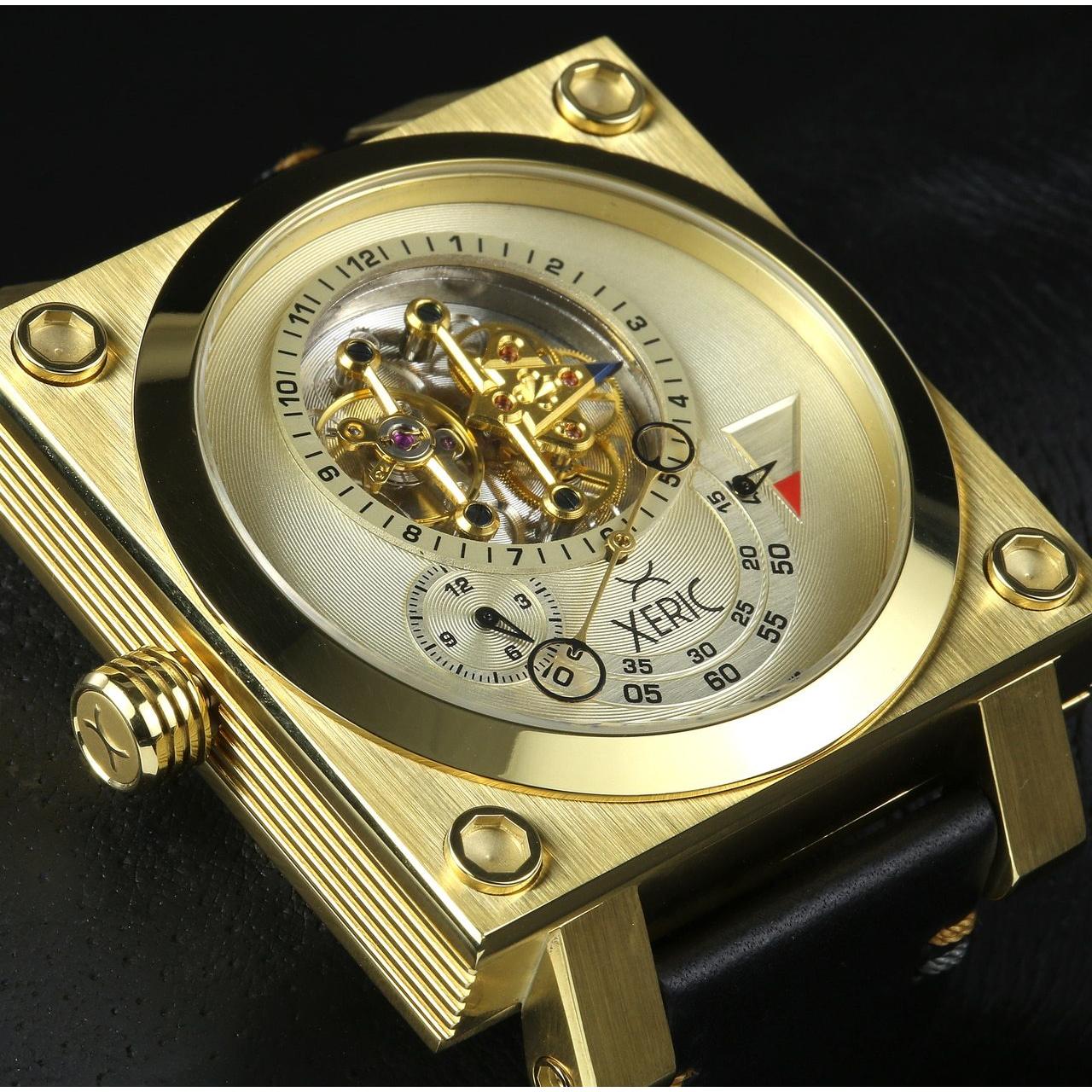 Xeric Xeriscope Squared All Gold Mechanical Watch - Dawson Watches