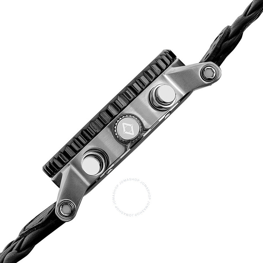 Akribos Chronograph Black Leather Men's Watch AK571BK - The Watches Men & Co #4
