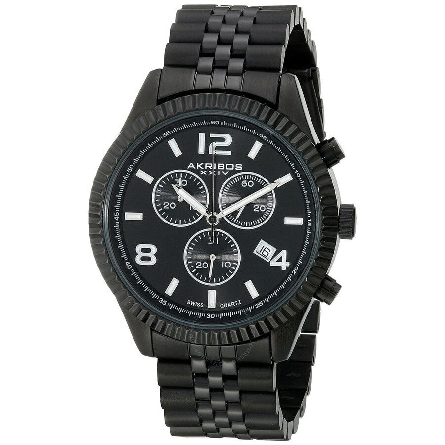 Akribos XXIV Black Dial Chronograph Men's Watch AK799BK